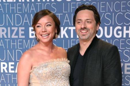Sergey brin with his wife